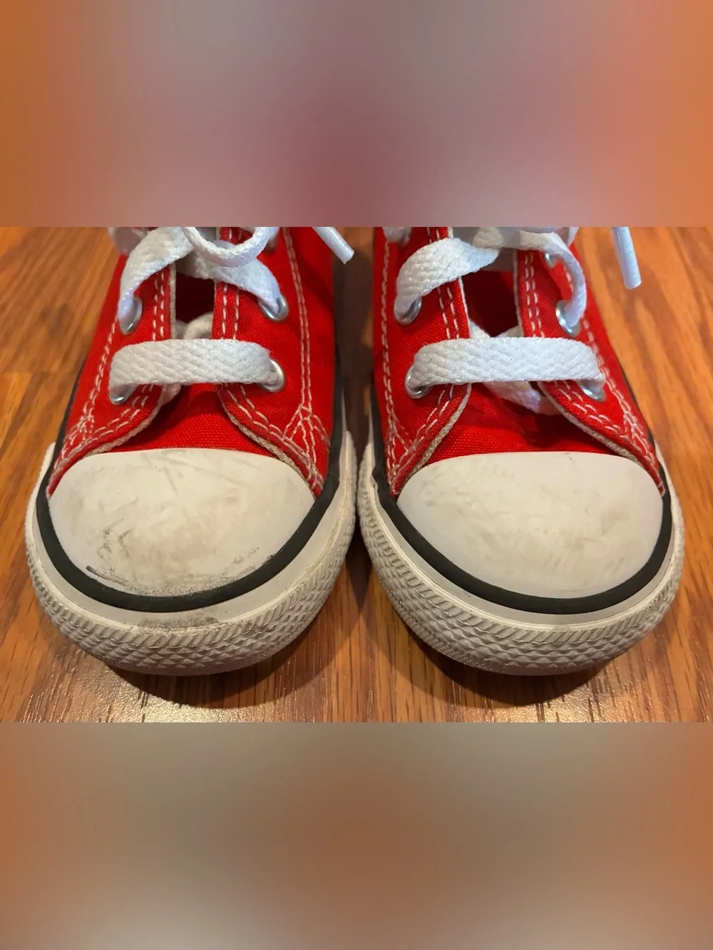Converse Chuck Taylor All-Star High-Top Sneakers Red Toddler US 7 Infant Canvas